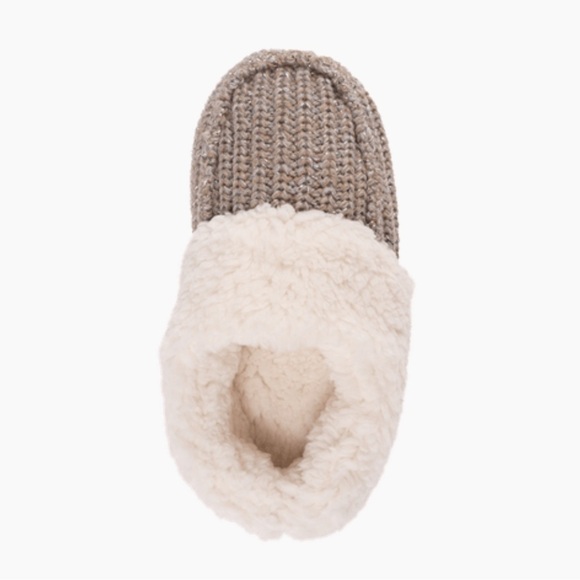 Cozy Knit Slippers with Faux Fur Lining - Picture 4 of 6